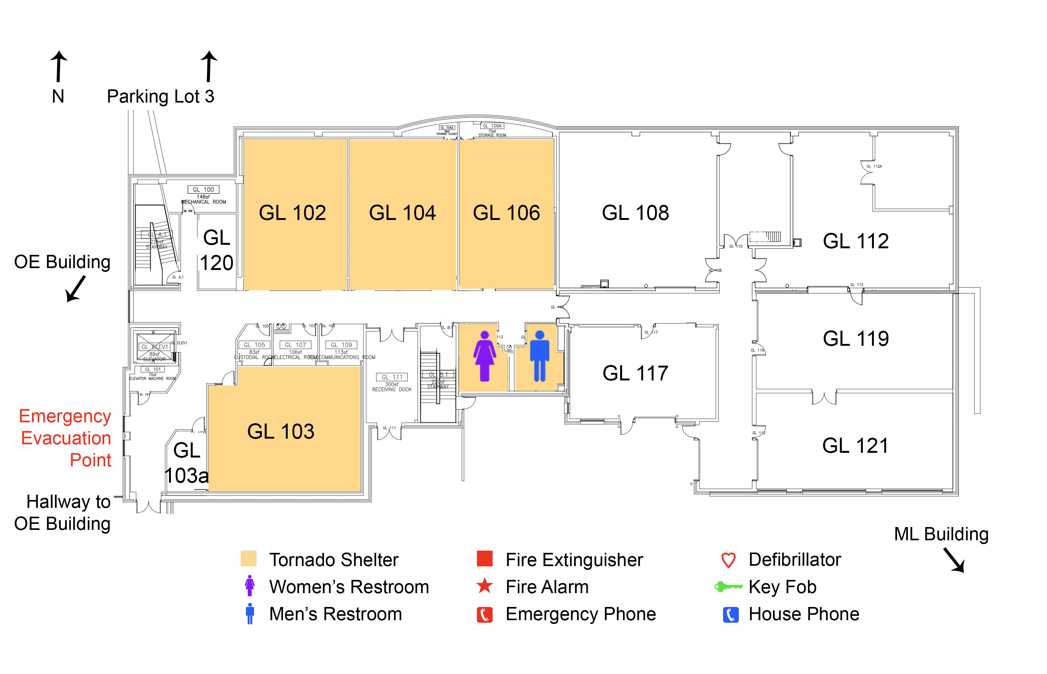 Great Lakes Regional Training Center first floor map