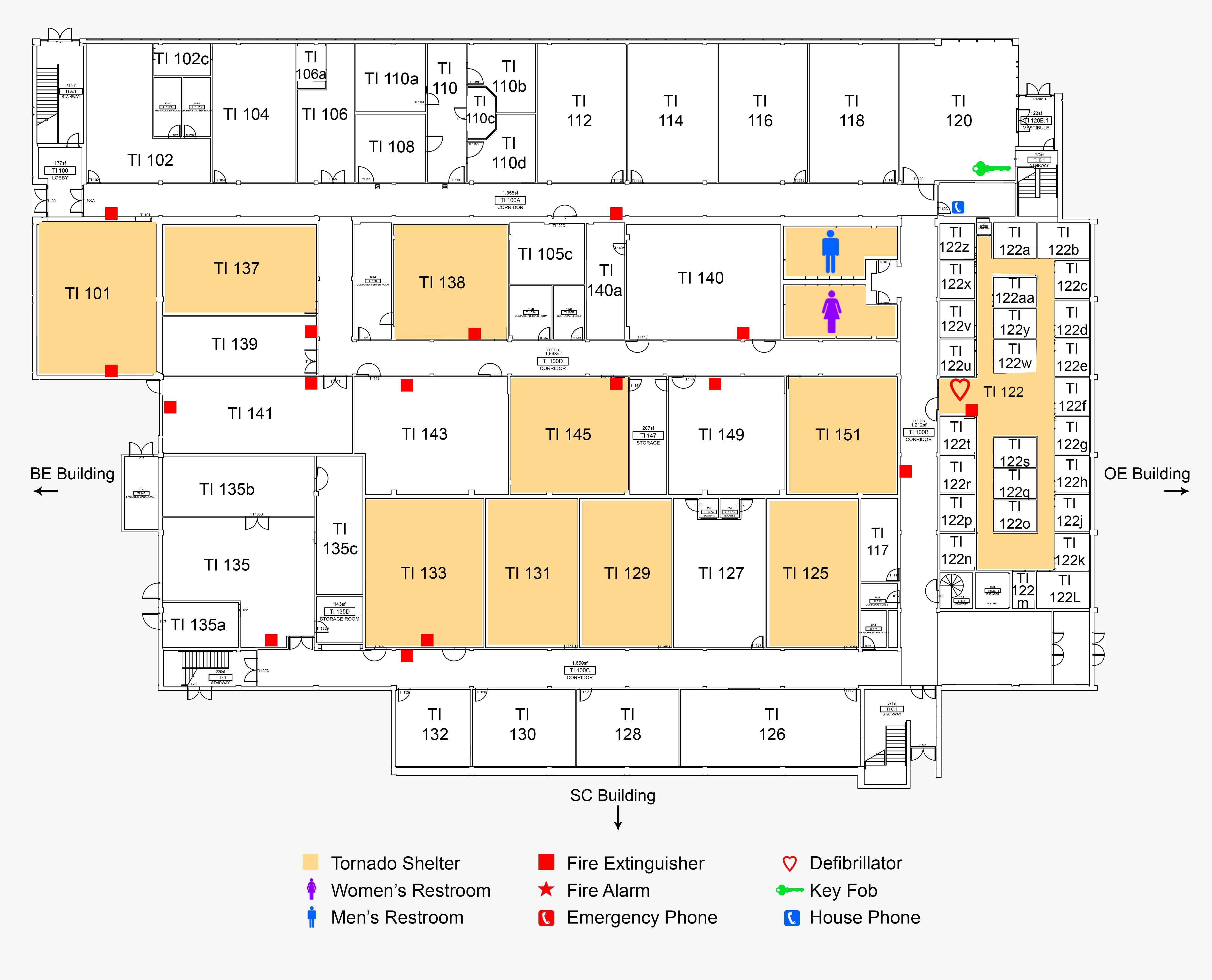 Technical and Industrial Building first floor map
