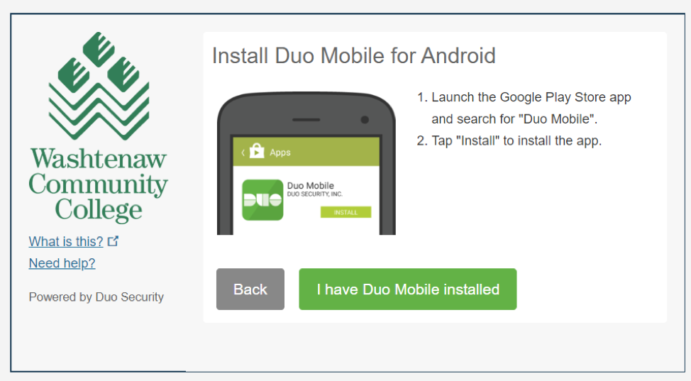 Install Duo Security on your phone