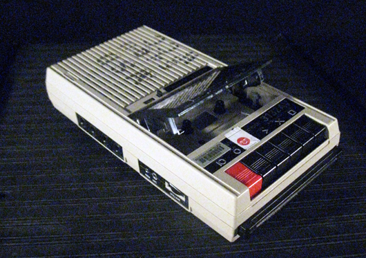 A cassette tape player