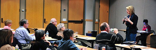 A semniar taking place at one of WCC's Seminar Rooms