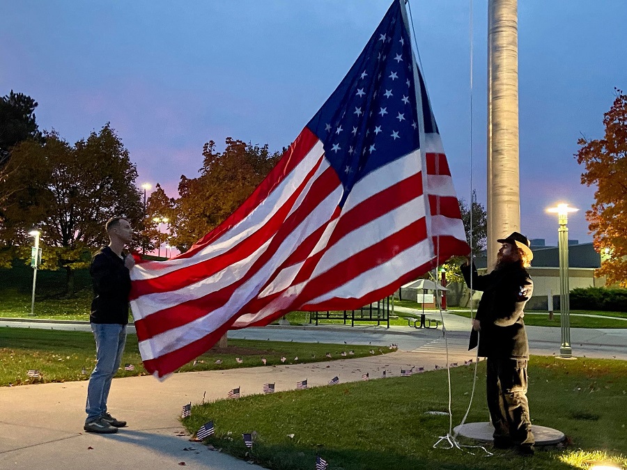 Veteran's Day flag-raising at WCC