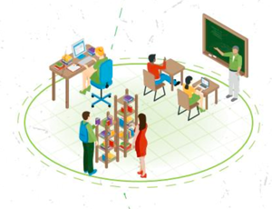 Cartoon of classroom